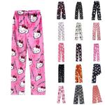 Matching Pjs for Couples Cat Fluffy Pyjamas Bottoms Cute Anime Flannel Pyjamas Comfortable Lounge Pants Plus Size Pj Bottoms Lounge Wear