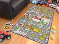 A2Z 4 Kids® Childrens Large Machine Washable Non-Slip Play Mats. Size 80cm x 120cm (Grey Roads)