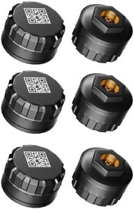 EUIOOVM 6set RV Truck Tire Pressure Monitoring System Bluetooth TPMS With 6 External Sensors Tire Pressure And Temperature
