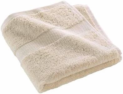 douceur d'intérieur, Serviette de Toilette (50 x 90 cm) Elegance Sable, 100 % Coton Uni