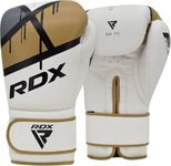 RDX Boxing Gloves EGO, Sparring Muay Thai Kickboxing Heavy Training, Maya Hide Leather, Ventilated Palm, Long Wrist Support, Punching Bag Pads Workout, MMA Gym Fitness, Men Women 8 10 12 14 16oz