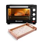Wonderchef OTG & Wooden Tray Gift Combo | 19L OTG | Bake Breads and Cakes | Time Control upto 60 Mins | Temperature Control upto 250⁰ | Heat Resistant Window, Removable Crumb Tray | 2 Year Warranty