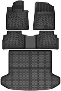 AUTOSAVER88 2025 Kia Sportage Floor Mats (Non Hybrid), 2023 2024 Sportage Floor Liners Cargo Mat, All Weather TPE Custom Fit Kia Sportage Rubber Car Liners Waterproof Car Mats Set Accessories, Black