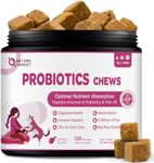 Probiotics for Dogs - Dog Probiotics and Digestive Enzymes for Digestive Health - Plus Fish Oil & Vitamins Supplement for Allergies & Immune & Itchy Skin, 120 Chicken Flavor Probiotic Soft Chews