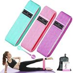 Resistance Bands for Legs and Butt | Exercise Bands for Glutes,Hips and Legs Fitness,| Fabric Workout Hip Bands Set 3 for Women/Men, Resistance Loop Bands Ideal for Home,