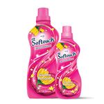 Softouch Garden Bouquet 860+400ml Fabric Conditioner with Encapsulation Technology| After Wash Liquid Fabric Softener With Antibacterial Protection & Long-Lasting Jasmine & Fresh Roses Fragrance