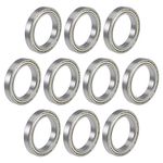 sourcing map 6806ZZ Deep Groove Ball Bearings 30mm Inner Dia 42mm OD 7mm Bore Double Shielded Chrome Steel Z2 10pcs