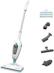 BLACK+DECKER - Steam Mop with Hand Cleaner and 5 Accessories - Multifunctional 1300W - Heating Time 25 sec - 180° Swivel Head - 350 ml Tank - FSMH13E5-QS [Energy Class A+]