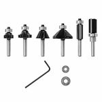 BOSCH 6 pc. Carbide-Tipped Trim and Edging Router Bit Set