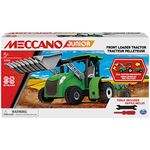 MECCANO Junior, Front Loader Tractor with Moving Parts and Real Tools, Toy Model Building Kit, STEM Toys for Kids Aged 5 and up