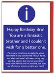 Brainbox Candy - Funny Brother Birthday Card Cheeky Humour Card