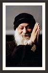 FRAMES CAPITAL Osho Wall Hanging 1.5 Inches Framed Photo Without Glass For Office, Home, School, Institutions, Study Room Thermal Coated Lamination Print (13 X 18 Inch)