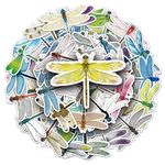 Dragonfly Stickers for Boys Girls Kids Teens, Cartoon Waterproof Vinyl Stickers for Phone Laptop Flasks Water Bottle Luggage Scrapbook Cup Bike Notebook, Insect Decals Stickers Pack[Dragonfly-50Pcs]