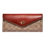 COACH Color-Block Coated Canvas Signature Wyn Soft Wallet, B4/Tan Rust, One Size, Colorblock Coated Canvas Signature Wyn Soft Wallet