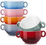 LOVECASA Soup Bowls with Handles 38