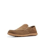 Clarks Collection Men's Flexway Easy Moccasin, Light Tan Suede, 9 Medium US