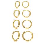 Senteria Silver Hoops Earrings for Women 925 Sterling Silver Small Gold Hoop Earrings Gold Huggie Earrings Hypoallergenic Sleeper Tiny Gold Hoop Earrings for Teenage Girls