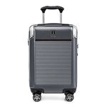 Travelpro Platinum Elite Hardside Expandable Suitcase, 8 Wheel Spinner, TSA Lock, Hard Shell Polycarbonate Suitcase, Vintage Grey, Compact Carry on 56x36x23 cm