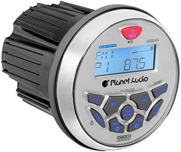 Planet Audio PGR35B Weatherproof Marine Gauge Receiver - Bluetooth, Digital Media MP3 Player, No CD Player, USB Port, AUX-In, AM/FM Radio Receiver