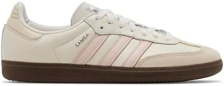 adidas Samba OG Womens Sneaker (Cloud White Light Pink, 8, IH2751)