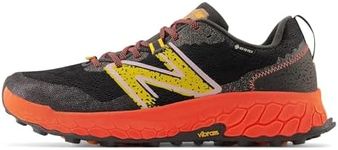 New Balance Men's Fresh Foam X Hierro V7 Trail Running Shoe, Blacktop/Neon Dragonfly/Hot Marigold, 12 US Wide