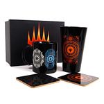 Magic The Gathering Planeswalker Mug, 400ml Glass & 2 Coasters Collectable Gift Box