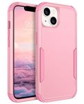 BENTOBEN for iPhone 13/14 Case, Heavy Duty 3 in 1 Full Body Rugged Non Slip Shockproof Hybrid Hard PC Soft TPU Bumper Drop Protective Girls Women Men Covers Case for iPhone 13/14 6.1, Pink