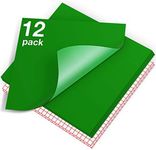 HTVRONT Green Permanent Vinyl, 12 Pack Green Vinyl for Cricut - 10 Green Vinyl Sheets 12" x 12" & 2 Transfer Tape Sheets for Party Decoration, Sticker, Craft Cutter, Car Decal (Glossy)