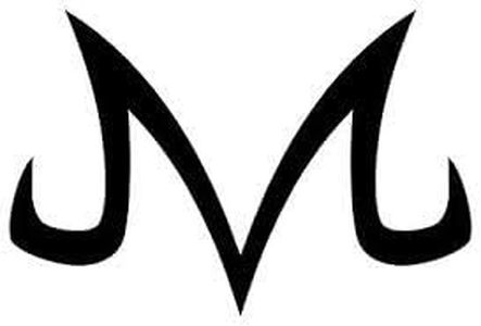 FAM-Vegeta Majin Dragon Character Symbol Car Window Vinyl Decal Sticker 6" Wide Black