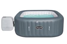 Lay-Z-Spa Hawaii Hot Tub, 8 HydroJet Pro Massage System Inflatable Spa with Freeze Shield Technology and Sociable Square Shape, 4-6 Person