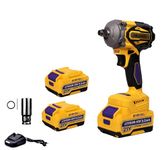 MECRAAF® 21V Cordless High Torque Impact Wrench | Powerful Brushless Motor with Max Torque 550N.m | 2300RPM | 2x 3Ah Battery | 1x PC Socket (22mm) | Fast Charger and Tool Box | 6 months motor warranty