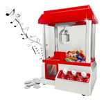 Candy Grabber Machine Toy - For Kids Parties, Retro Fun Arcade Claw Crane Game Dispenser Grab Gadget Prize | For Treats, Chocolate, Sweets, Small Toys | 24 Coins, Novelty Gift For Xmas Party