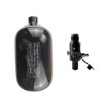 Pautaca 68ci Carbon Fiber Paintball Tank,hpa Tank Systems,Paintball air Tank,pcp air Tank with 4500Psi Input 800Psi Output 5/8-18UNF Inlet and G1/2-14 Outlet Thread Paintball Regulator
