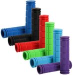 Suwimut 12 Pieces Bike Handlebar Grips for Kids Girls Boys, Non Slip Soft Rubber Bicycle Grips for Scooter, Cruiser, Mountain Bike, Foldable Bike, BMX