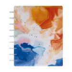 Happy Planner Disc-Bound 12-Month Academic Planner, July 2024–June 2025 Daily and Monthly Planner, Classic Size, Horizontal Layout, Marble Mood, 72 pages, 2 Sticker Sheets, 17.78 x 23.495 cm