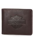 Harley-Davidson Men's Leather RFID Blocking Billfold Wallet, Brown (Indo), Standard, Men's Genuine Leather RFID Blocking Billfold Wallet