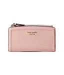 Kate Spade New York Knott Pebbled Leather Zip Slim Wallet Coral Gable One Size