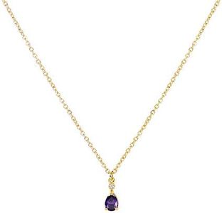 On palette Birthstone Pendant Handmade Gold Plated Necklace Gift Jewelry for Women/Wife, Girlfriend, Sister, Mom, Friend/Birthday, Valentine's Day Gift Ideas, universal, Metal, crystal glass stone