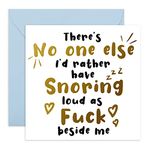 Central 23 - Funny Anniversary Card for Husband - 'Snoring Loud As F***' - Cute Anniversary Card For Wife - Funny Valentines Cards For Couples - Comes With Fun Stickers