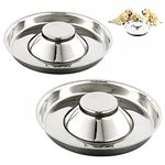 SUOXU Puppy Feeding Bowls,Stainless Steel Metal Dog Bowls,Puppy Weaning Bowl Puppy Dishes Can be Used for Multiple Puppies to Eat Water Bowl and Puppy Feeding bowls at The Same Time (30cm/2pcs)