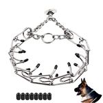 Love Dream Dog Prong Training Collar, Metal Choke Pinch Dog Collar with Comfort Tips, Adjustable Pet Training Collar for Small Medium Large Dogs (Large)