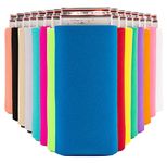 Slim Can Cooler Sleeves (30-Pack) Soft Insulated Slim Can Koolie for White Claw Seltzer & Slim Beer - HTV Blanks for Vinyl Projects - Skinny Can Koolies Bulk - Tall Can Koolie - Coolies for Slim Cans