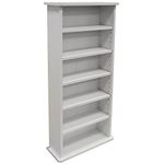 WATSONS CHAK - 222 CD or 104 DVD Blu-ray Media Storage Shelf Unit - White