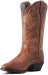 ARIAT Heritage Round Toe Western Boots - Women’s Leather Cowgirl Boots, Distressed Brown, 6.5 UK