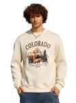 TAGAS Men's Fleece Year Round Replenishable Sweatshirt (MSS-1-COLORADO-BEIGE-M_Beige_M)