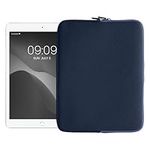 kwmobile Neoprene Pouch Compatible with 13" Tablet - Universal Sleeve Case Cover with Zipper for Tablet - Dark Blue