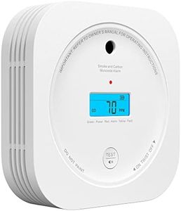 AEGISLINK Smoke and Carbon Monoxide Detector 10-Year Lifespan with Replaceable Battery, Photoelectric Fire Alarm and Electrochemical CO Alarm with Test/Silence Button, SC200, 1-Pack