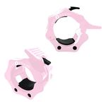 RPM Power Lockjaw Barbell Collars (Pair) - Barbell Clamp Ultra Lock Collars - 2 Inch Quick Release (Pink)