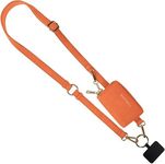 Save the Girls Clip & Go Vegan Phone Lanyard & Wristlet Strap, Tangerine