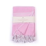 HABER - Premium Basic Large 100% Cotton Towel (152Cm X 76Cm) Soft, Absorbent and Comfortable Towels for Bath Large Size Quick Dry for Bath, Gym & Travel, Pack of 1pcs - Pink Paradise
